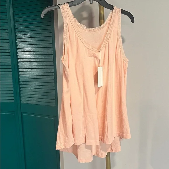 NEW WITH TAGS – THE GREAT. The Lace Slouch Sleep Tank | Dusty Rose | Size 3 - Picture 4 of 7